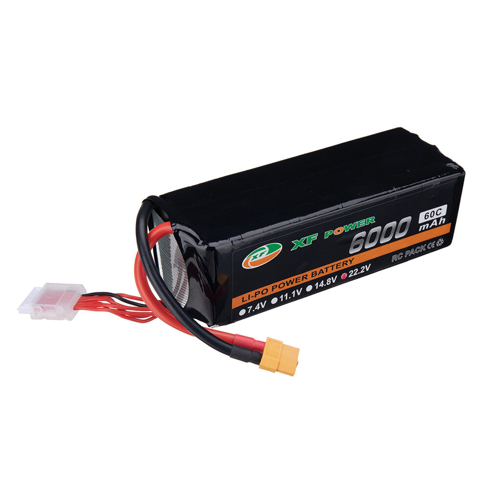 xf power 22.2v 6000mah 60c 6s lipo-batterij xt60-stekker voor rc drone