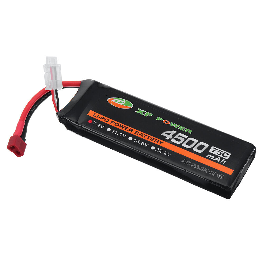 xf power 7.4v 4500mah 75c 2s lipo-batterij t deans-stekker voor rc-auto