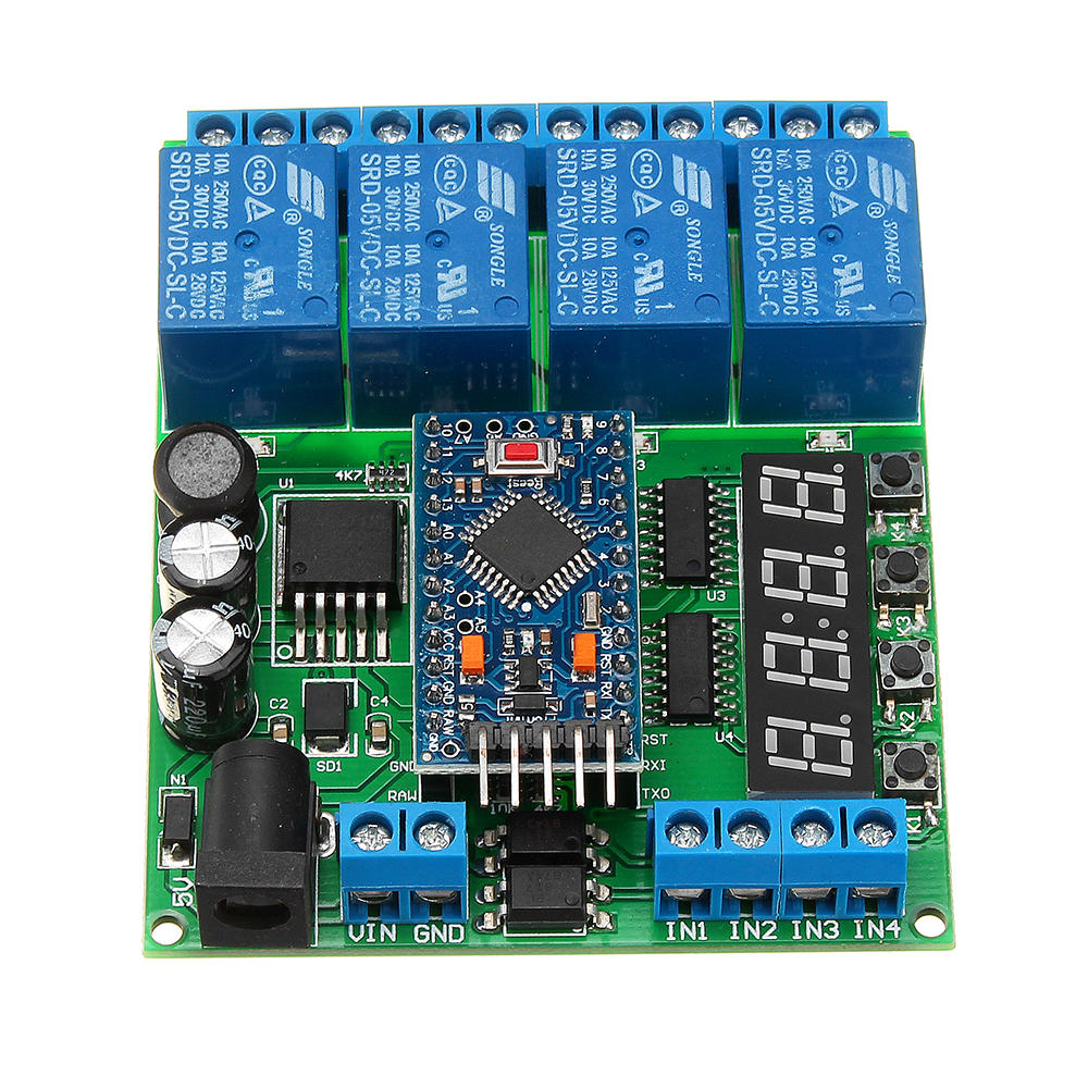 4-kanaals voor pro mini-uitbreidingskaart dhz multifunctioneel vertragingsrelais plc power timing-apparaat: