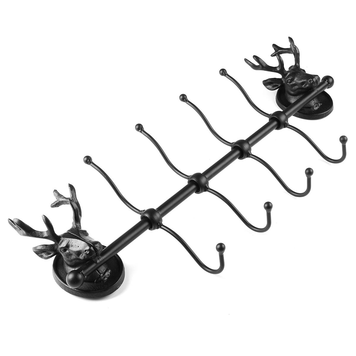 antieke dierenkop herten hert haak wall mount hanger gietijzeren rack holder home decor