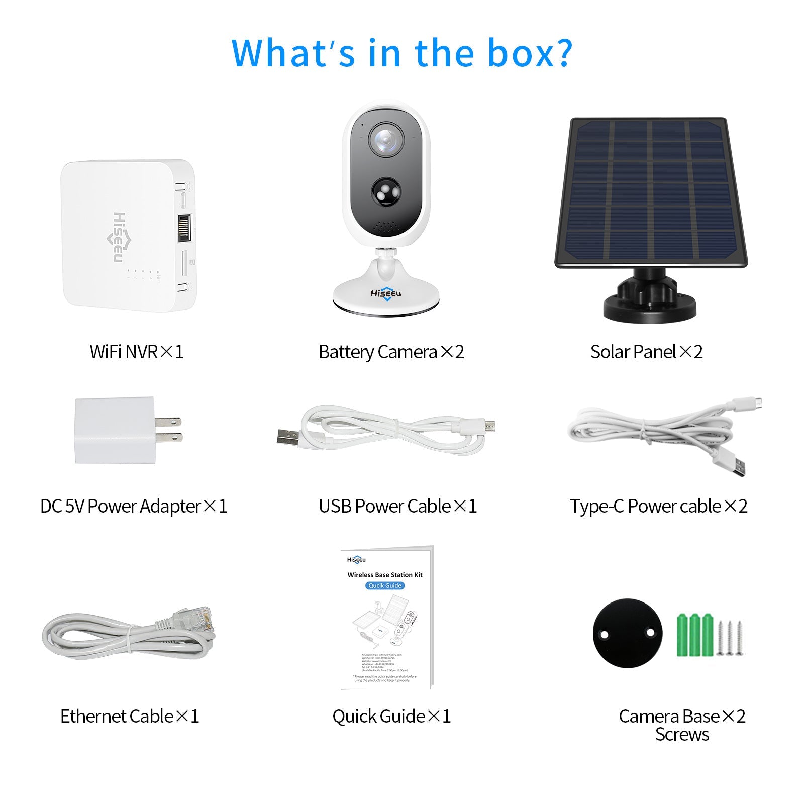 hiseeu wk-2c30tz 2mp wifi ip batterij luchtcamera zonnepaneel zonder oplaadbare draad bewijs dwaterdicht water pyr alarm draadloze suite