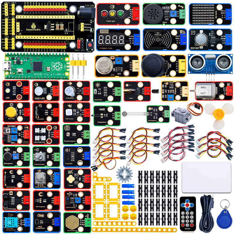 raspberry pi pico 37 in 1 sensor kit voor micropython met main board basis micropython programmering