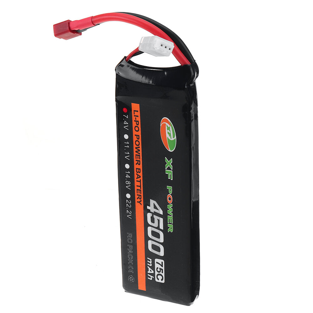 xf power 7.4v 4500mah 75c 2s lipo-batterij t deans-stekker voor rc-auto