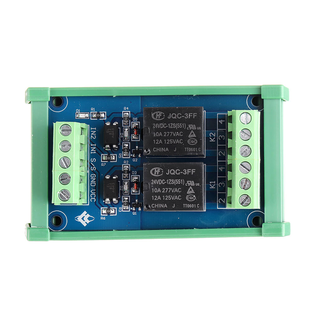 2ch kanaal optocoupler isolatie relaismodule 5v/12 v / 24 v scm plc signaalversterker board