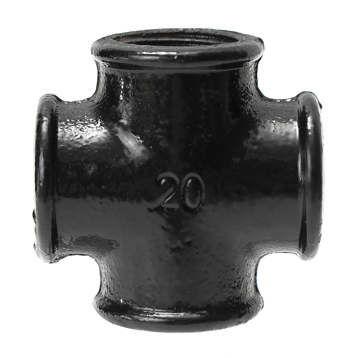 3/4 inch zwarte ijzeren pijp schroefdraad cross fitting loodgieterij malleable cross pipes fittingen