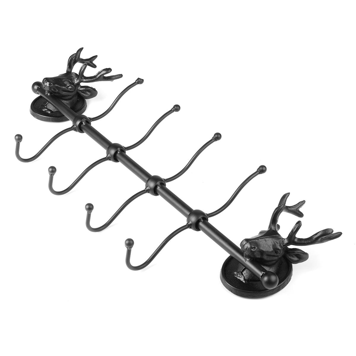 antieke dierenkop herten hert haak wall mount hanger gietijzeren rack holder home decor