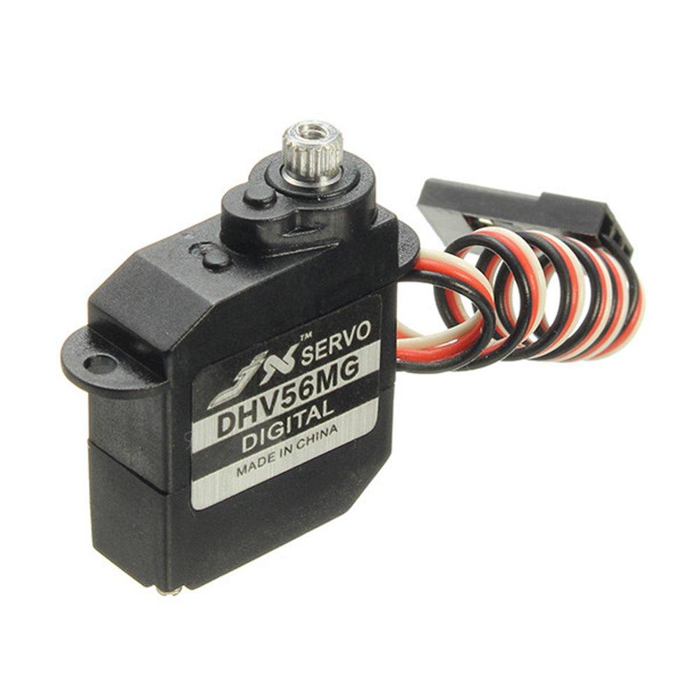 4 stuks jx servo dhv56mg 5.6g ds digitale coreless mg metal gear hv servo 1.2 kg 0.10sec voor rc vliegtuig