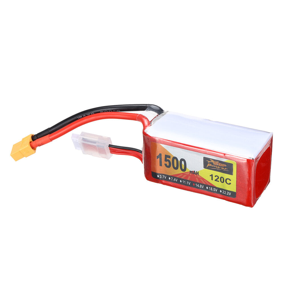 zop power 14.8v 1500mah 120c 4s lipo-batterij xt60-stekker voor rc drone