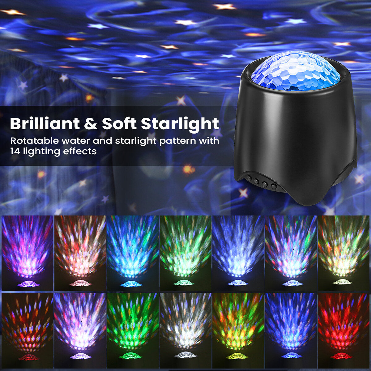 usb rgb led galaxy projector light starry sky ocean music nachtlampje met afstandsbediening