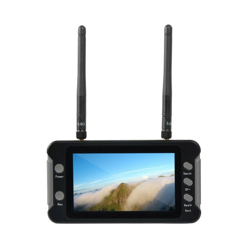 foxeer 4.3 inch 800x480 fpv monitor 5.8g 40ch ingebouwde dvr ontvanger batterij voor rc drone