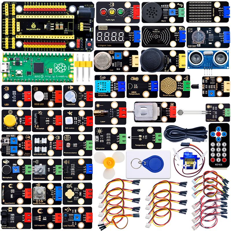 raspberry pi pico 37 in 1 sensor kit voor micropython met main board basis micropython programmering