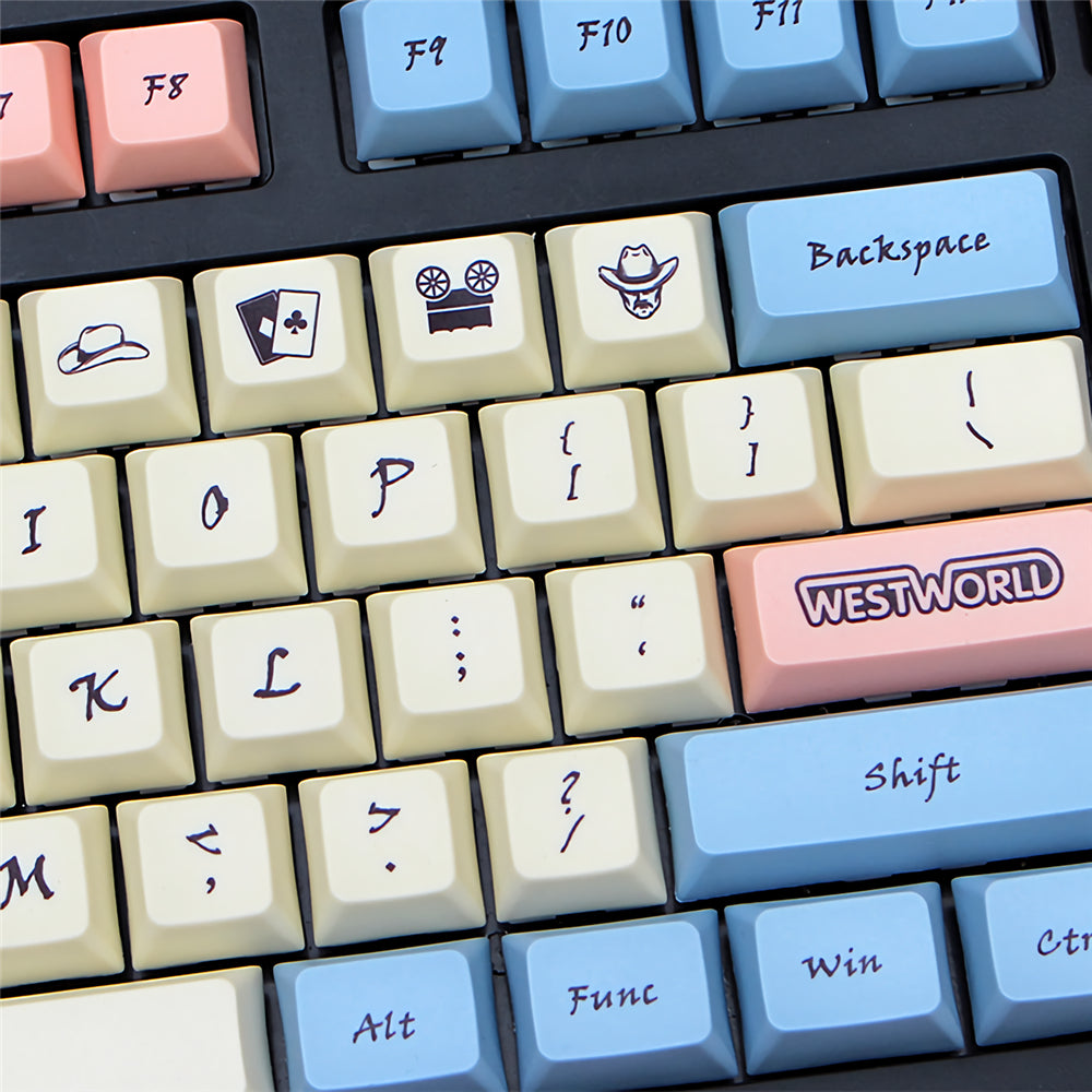 104 keys west world keycap set kt1 profile pbt sublimation keycaps voor mechanische toetsenborden