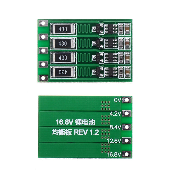 10 stuks 4s 16.8v bms pcb 18650 lithium batterijladerbescherming board gebalanceerd ampere 100ma