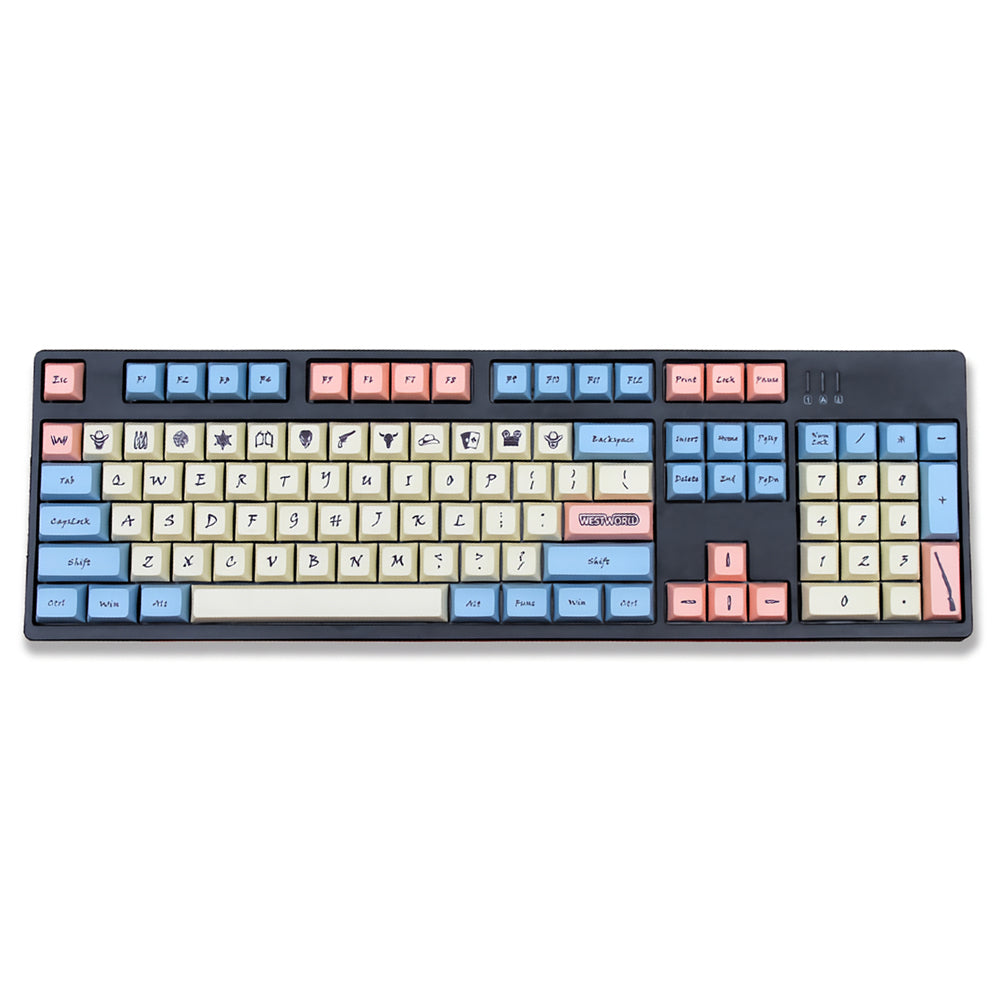 104 keys west world keycap set kt1 profile pbt sublimation keycaps voor mechanische toetsenborden