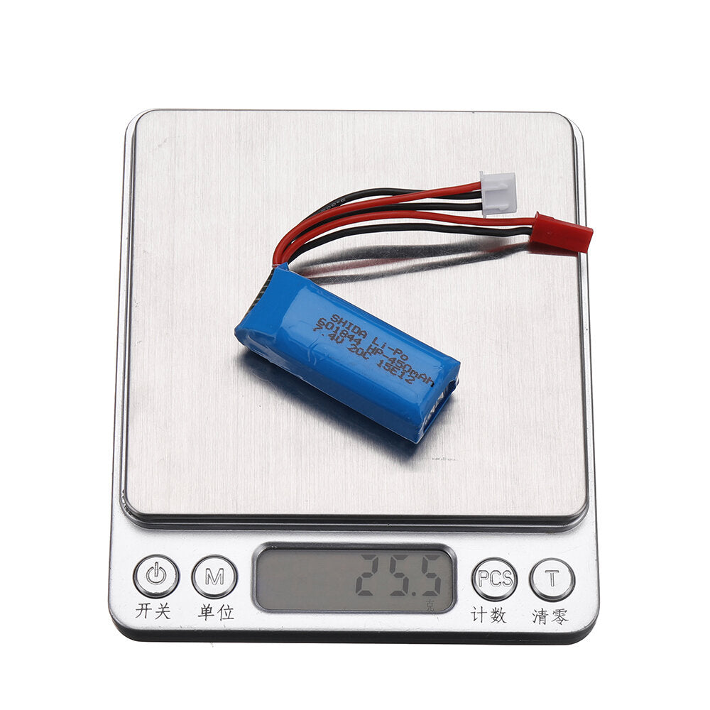 7.4v 450mah 20c 2s lipo-batterij jst-stekker voor k989 k969 k979 1/28 rc auto