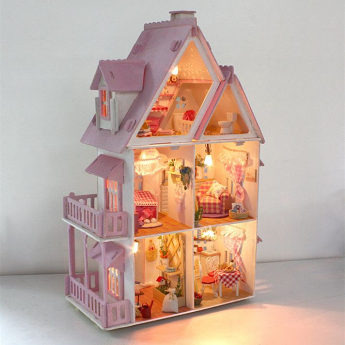 grote houten kinderen poppenhuis barbie meisjes spelen poppenhuis herenhuis meubilair