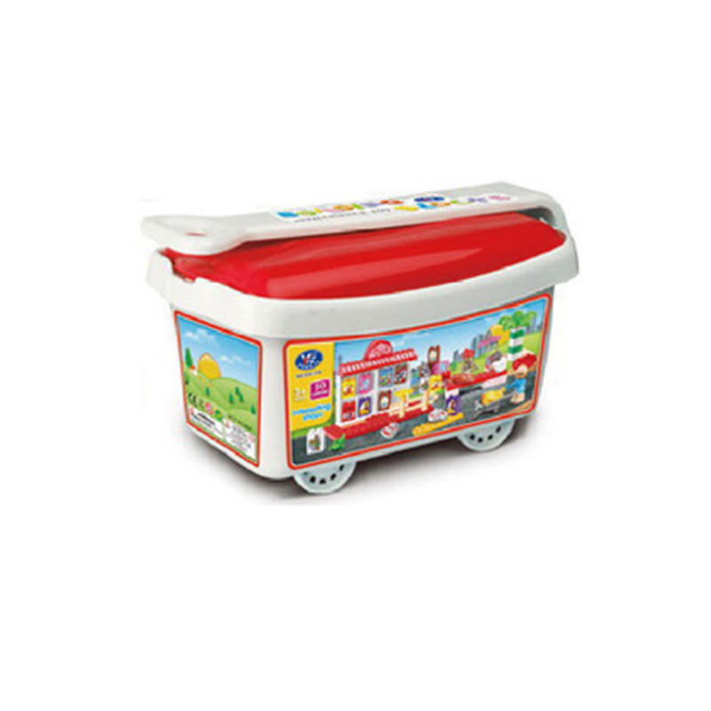 niniya supermarket plastic toy building blocks met koffer educatieve speelgoed