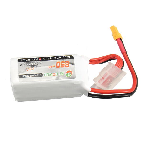 4 stuks xf power 14.8v 850mah 4s 70c lipo batterij xt30 plug