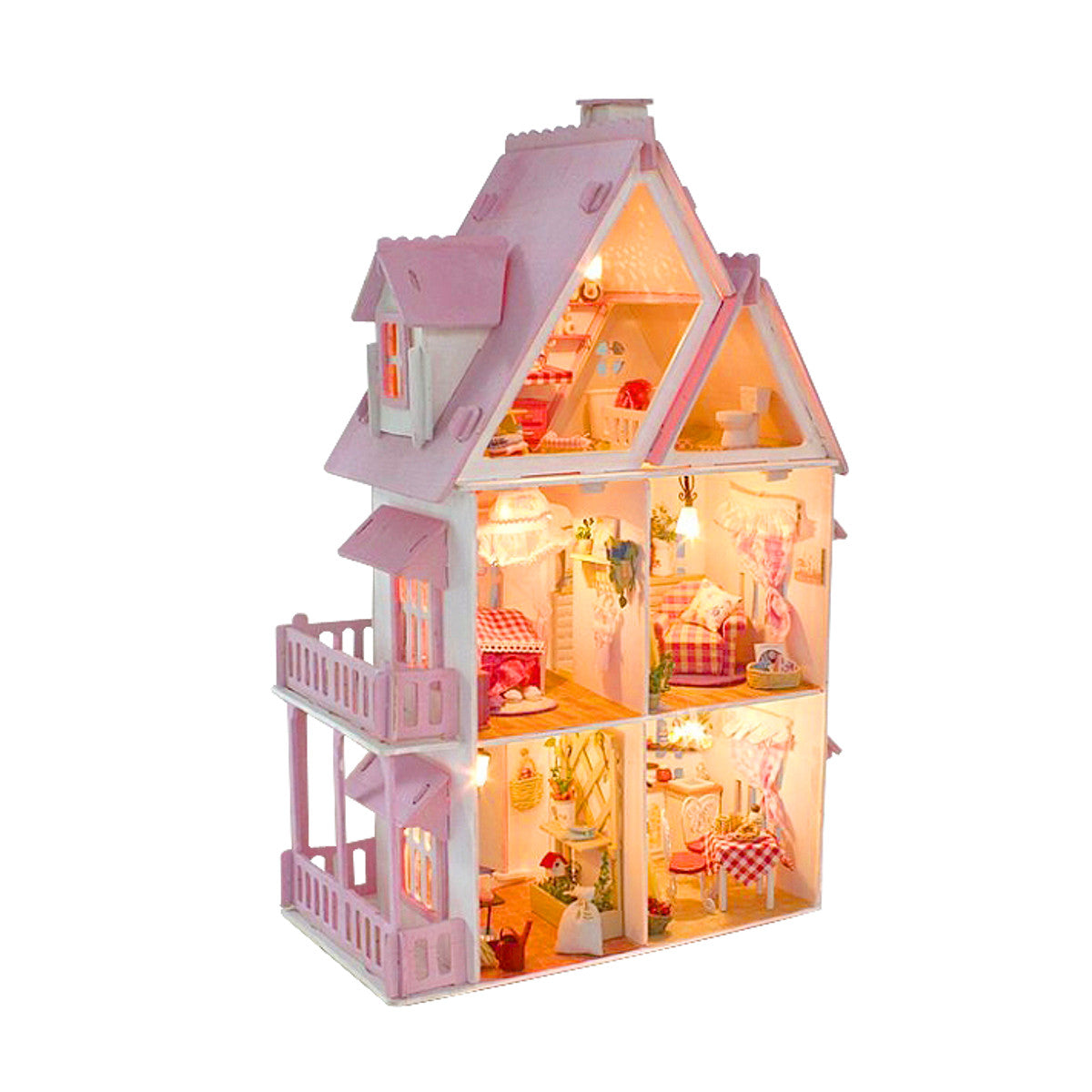 grote houten kinderen poppenhuis barbie meisjes spelen poppenhuis herenhuis meubilair