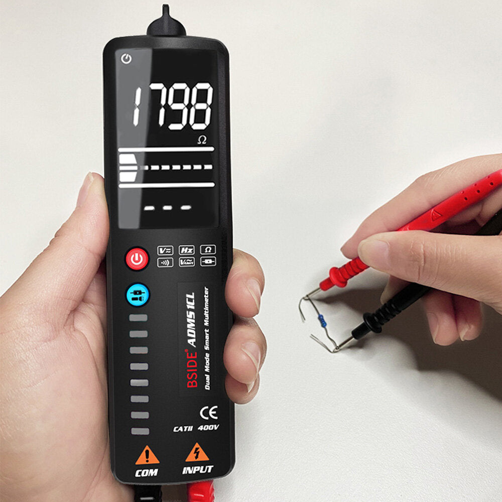 bside adms1cl 2.4 lcd-achtergrondverlichting dual mode smart digitale multimeter 2000 telt auto range spanningsdetector tester