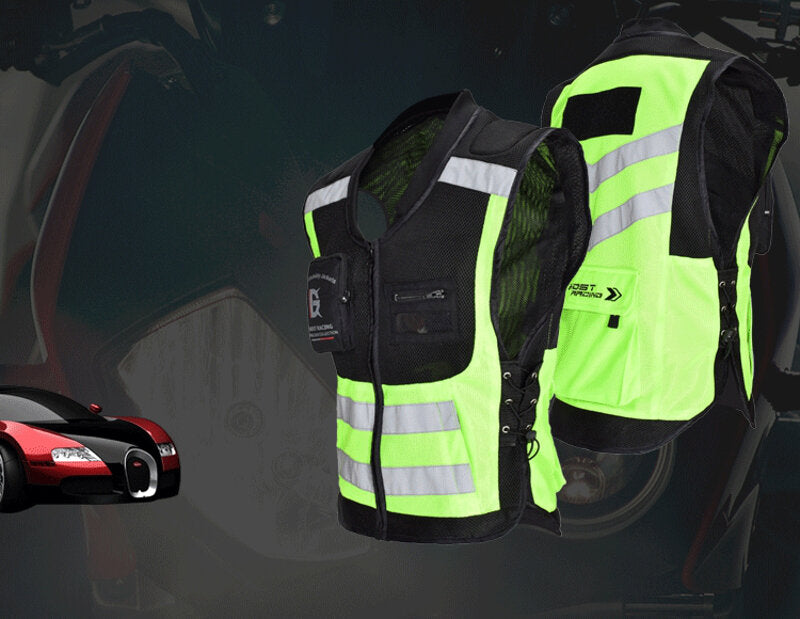 ghost racing motorrijdersvest rally pak veiligheidsbescherming reflecterend jack voor harley