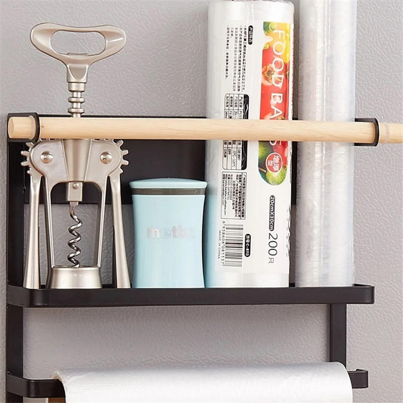 magnetische koelkast koelkast zijwand papier handdoekhouder opbergrek plank keuken organizer space saver