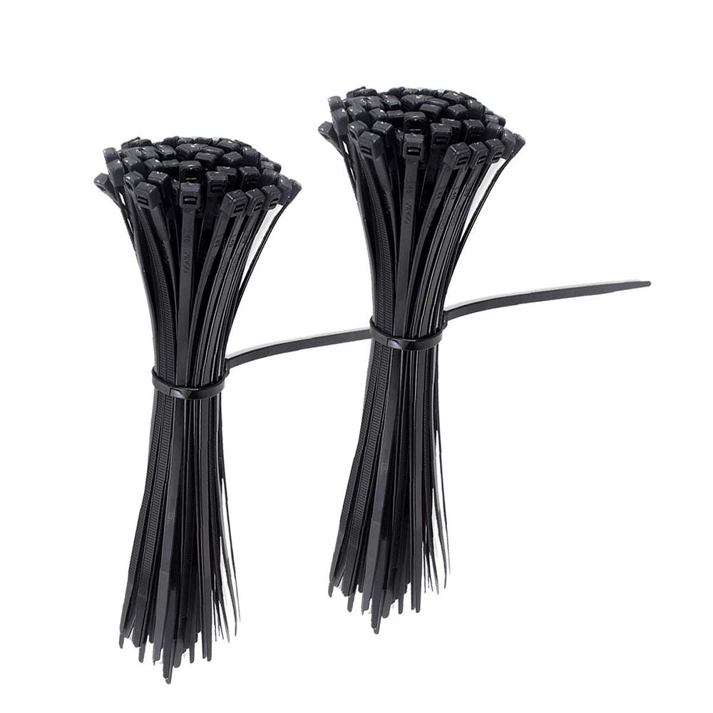 zt07 nylon 250 stuks / 500st 6mm 15/20/25/30/35 / 40cm zwart / wit nylon zelfsluitende kabelbinder ritssluitingen sterke treksterkte