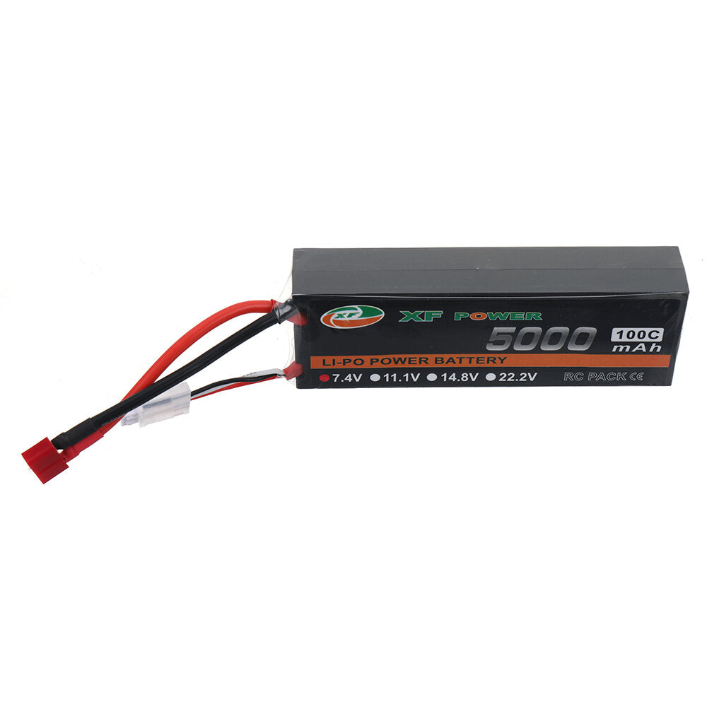 xf power 7.4v 5000mah 100c 2s lipo batterij t deans plug voor rc drone