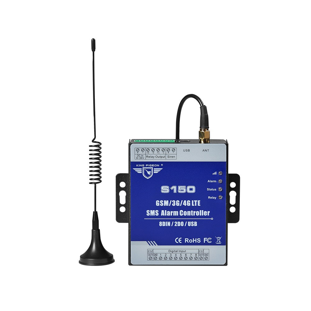 s150 gsm 2g 3g cellulair rtu sms-alarmcontroller industrieel iot-monitorsysteem