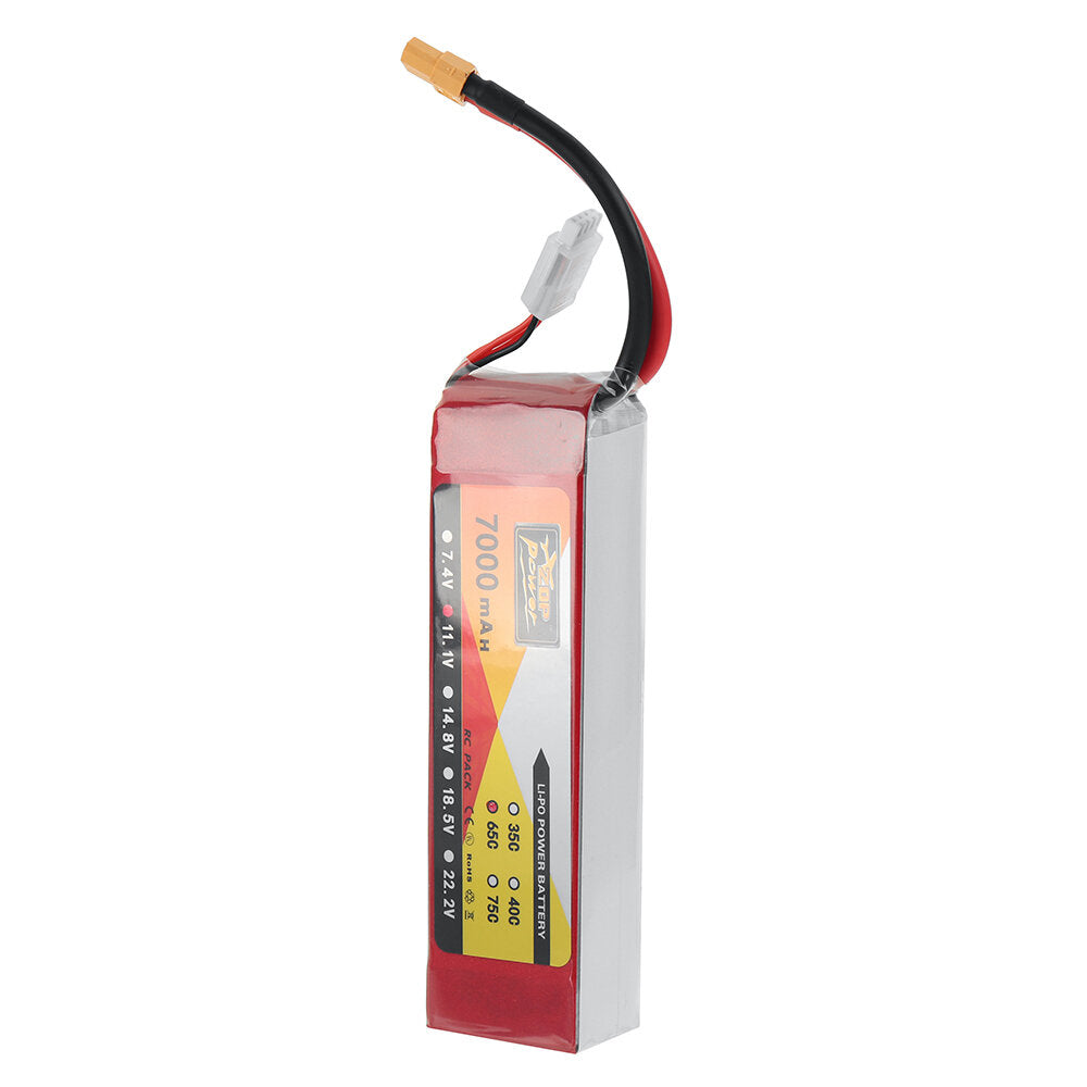 zop power 11.1v 7000mah 65c 3s lipo batterij t deans plug met xt60 adapter plug voor rc drone