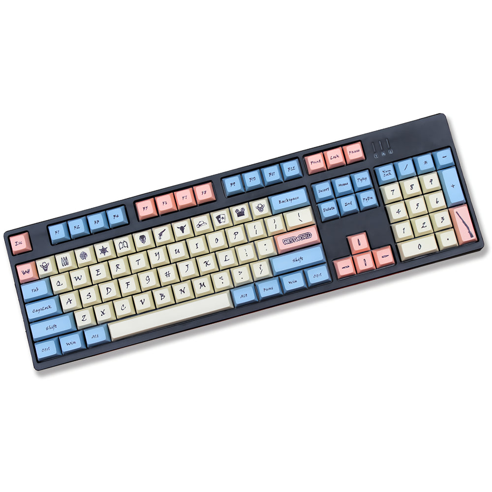 104 keys west world keycap set kt1 profile pbt sublimation keycaps voor mechanische toetsenborden