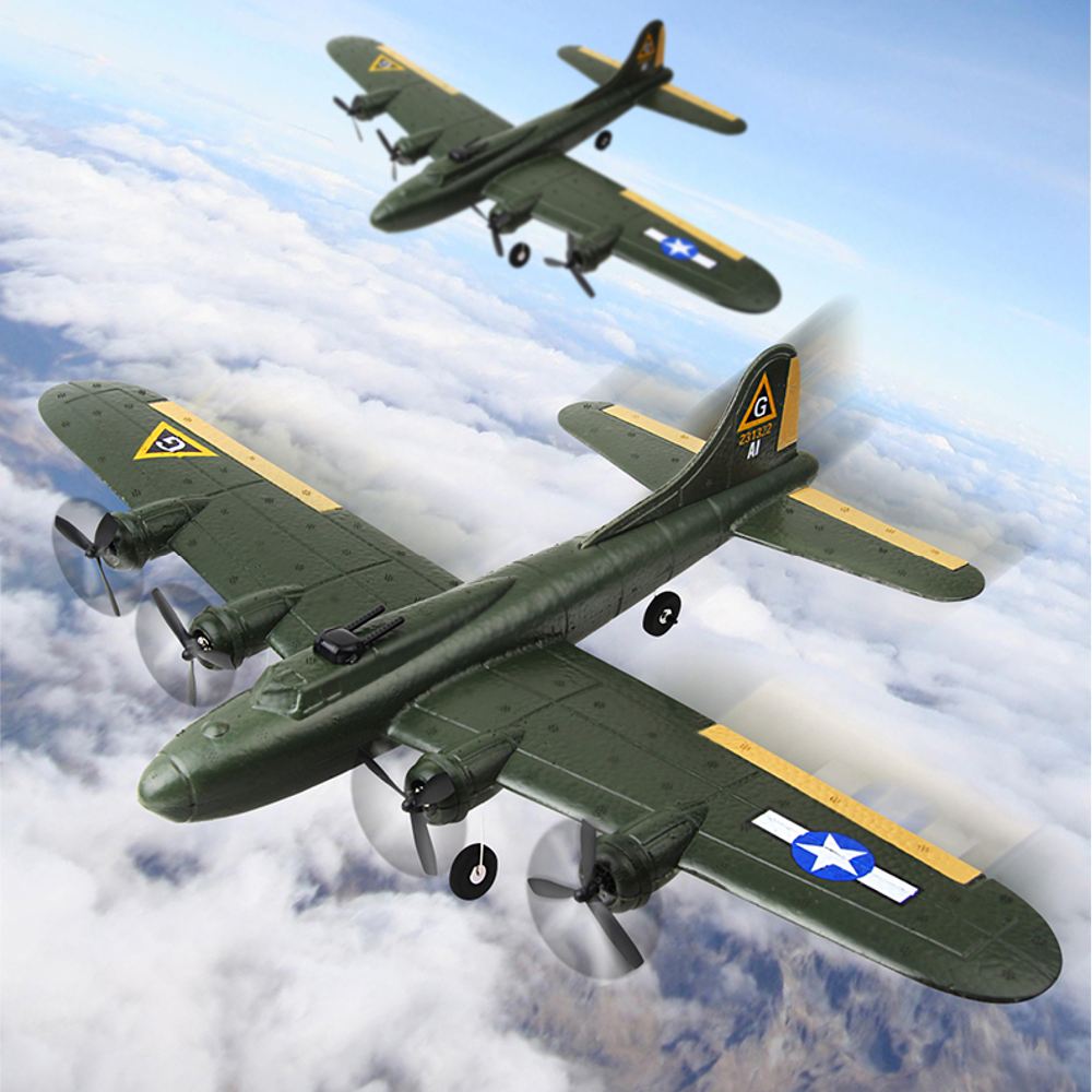 flybear fx817 b17 flying fortress bomber 465mm spanwijdte 2.4ghz 2ch auto balance epp rc vliegtuig zweefvliegtuig rtf voor beginners