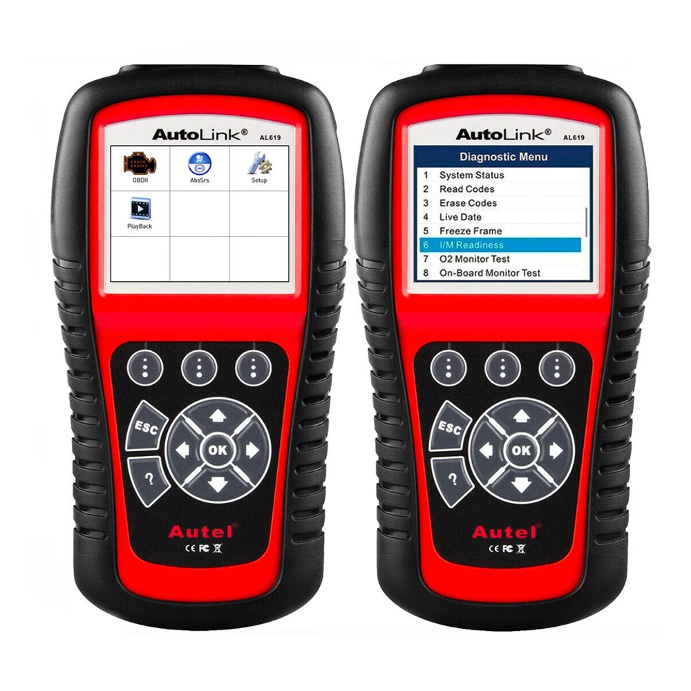 autel autolink al619 auto obd2 scanner diagnostic tool engine abs srs auto multi taal automotive scanning code reader