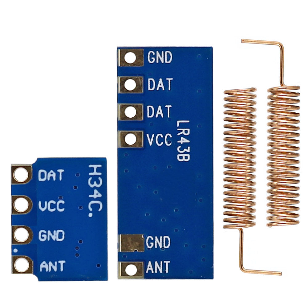 20 stks 433 mhz draadloze transceiver set mini rf zender ontvanger module 40 stks veerantennes open-smart voor arduino - producten die werken met officiële voor arduino board s