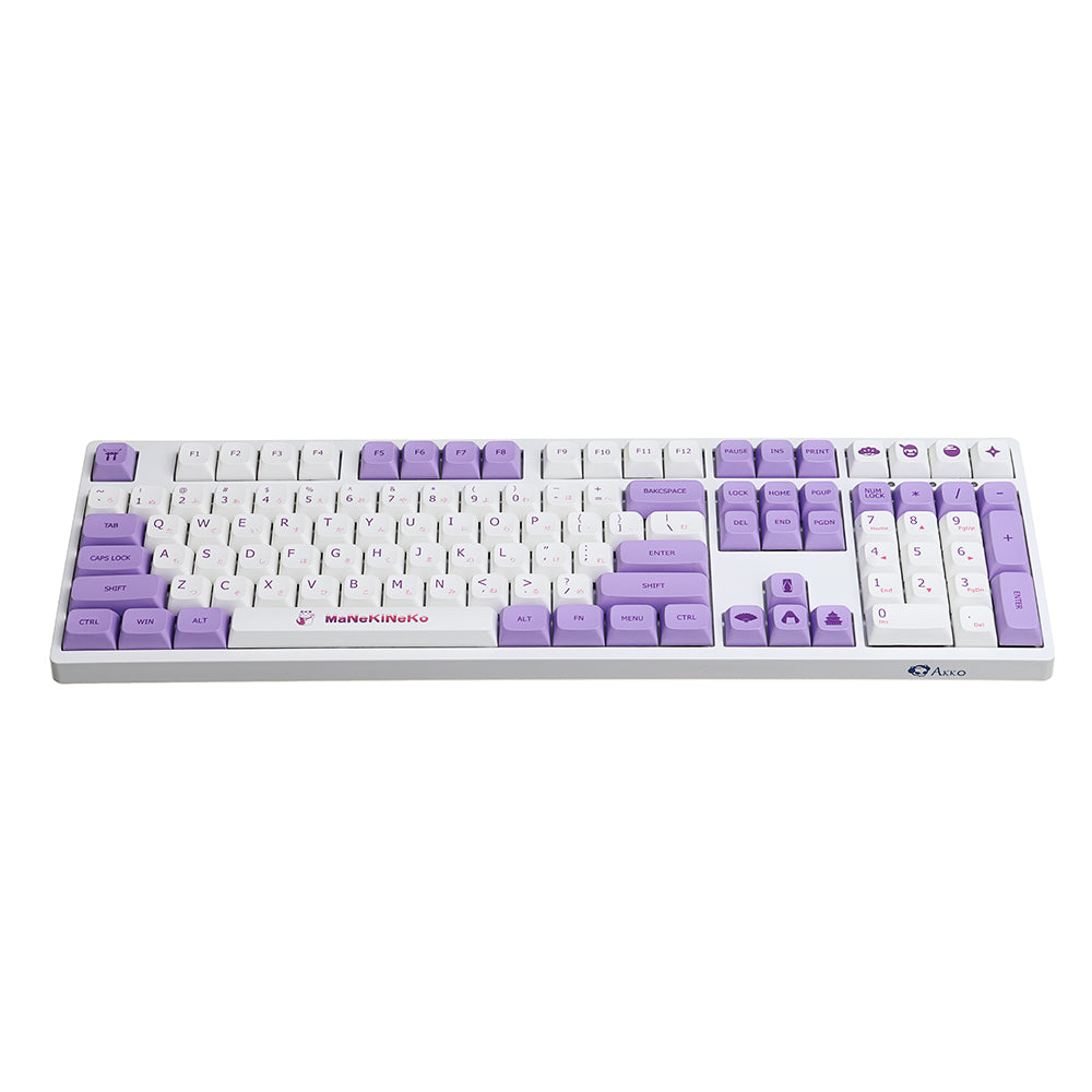 146 toetsen paars en wit keycap-set xda-profiel pbt-sublimatie-keycaps voor mechanisch toetsenbord