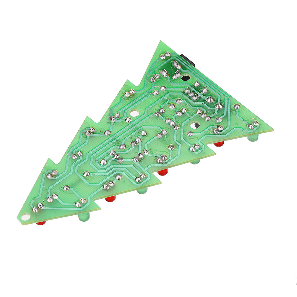 gemonteerd usb-kerstboom 16 led-kleurenlicht elektronische pcb-decoratie boom kinderen geschenk gewone versie