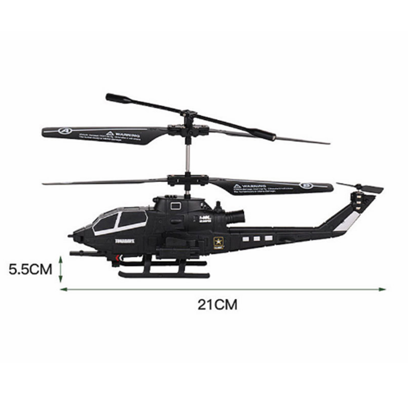 dwi 2.5ch anti-jamming systeem one key take off fall resistance militaire rc helicopter rtf