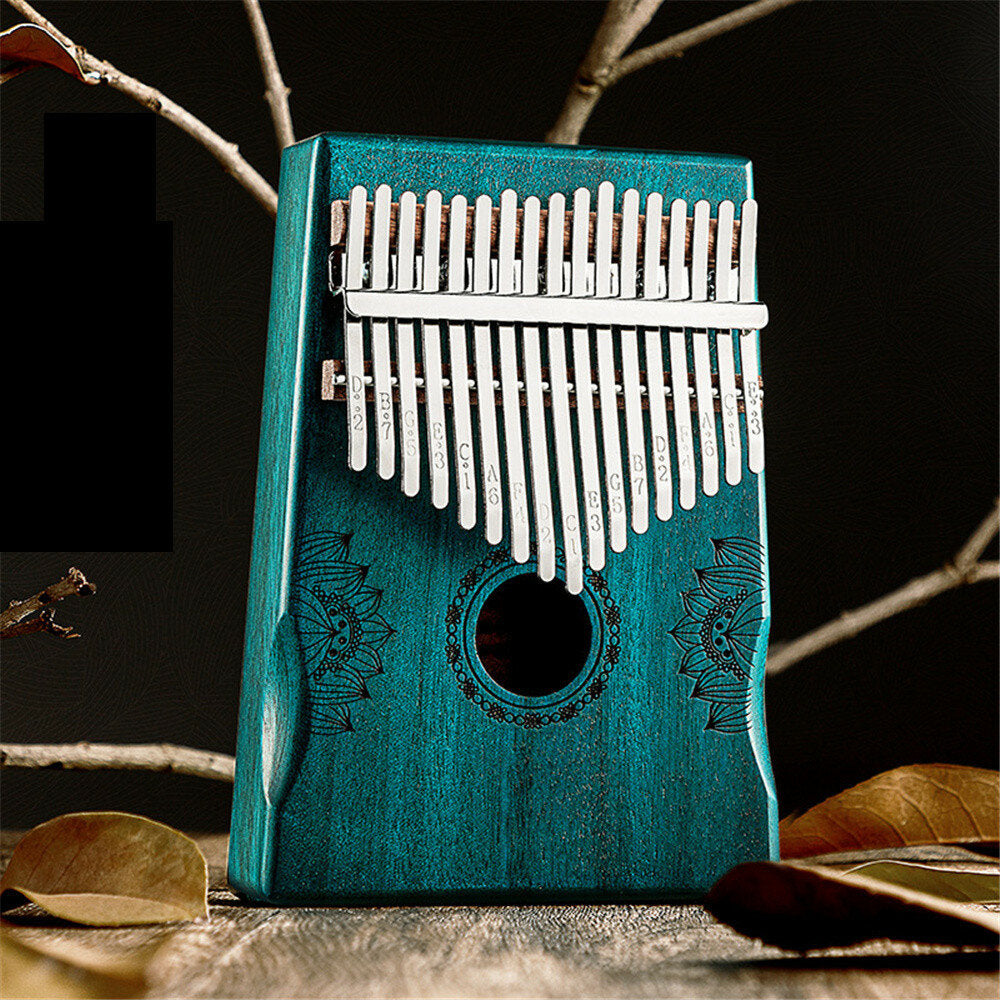 hluru 17 key kalimba finger instrument thumb piano song book stickers kalimba kit