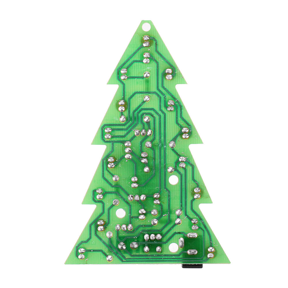 gemonteerd usb-kerstboom 16 led-kleurenlicht elektronische pcb-decoratie boom kinderen geschenk gewone versie