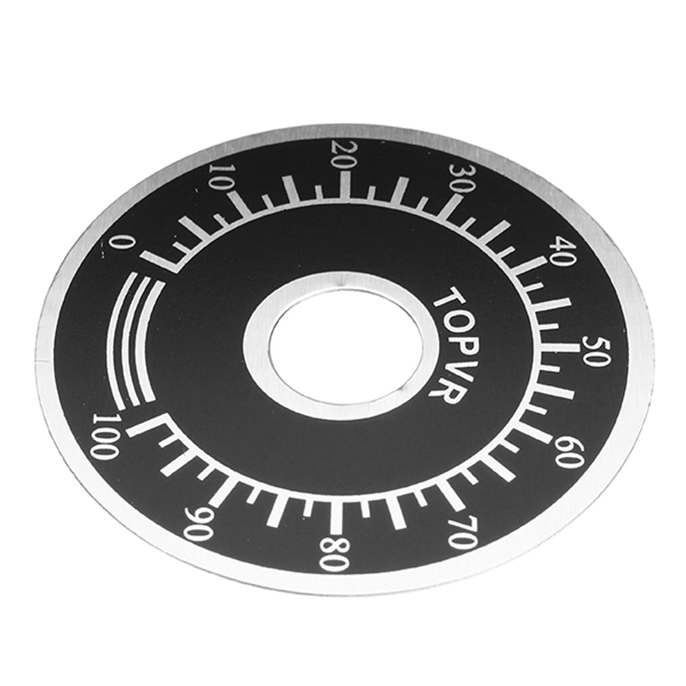 50 stks 0-100 potentiometer knop schaal digitale wijzerplaat schaal voor 3590s rv24 bxd3 534354 7286