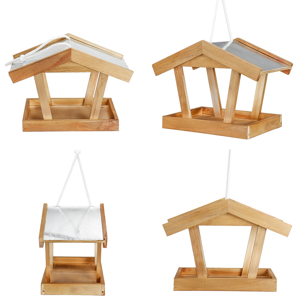 groot hangend vogelhuisje houten inheemse vogelvoeder kid's present feeder