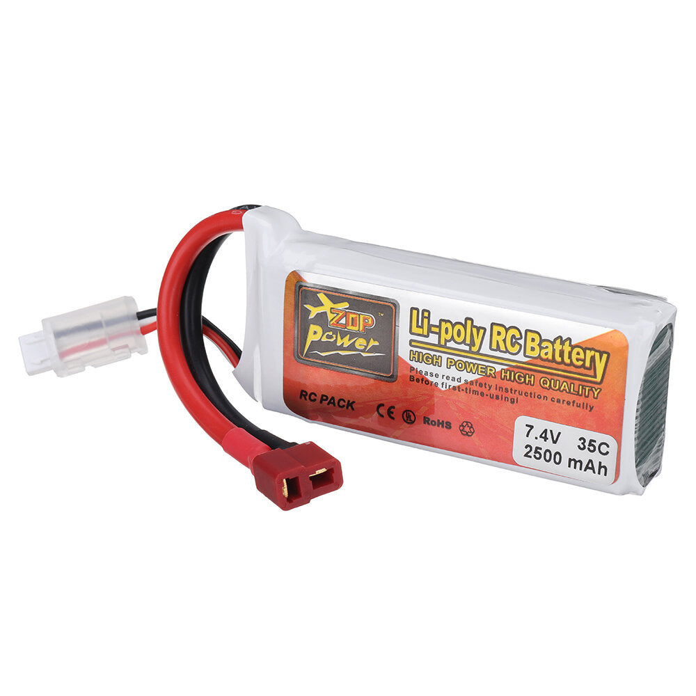 zop power 7.4v 2500mah 35c 2s lipo batterij t deans plug voor rc drone