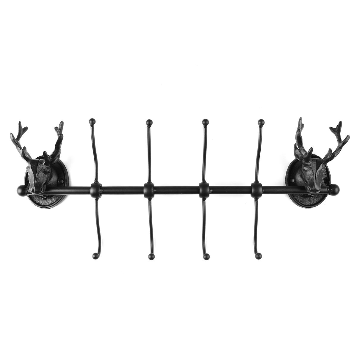 antieke dierenkop herten hert haak wall mount hanger gietijzeren rack holder home decor