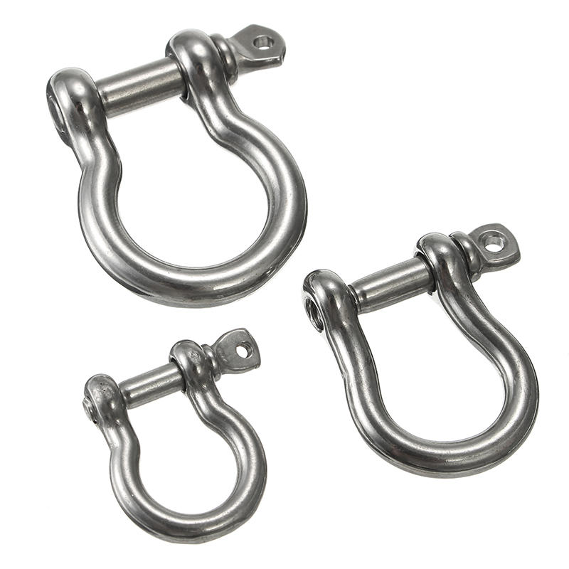 m4 m5 m6 d ring bow shackle met schroef pin 304 roestvrij staal armband shackle