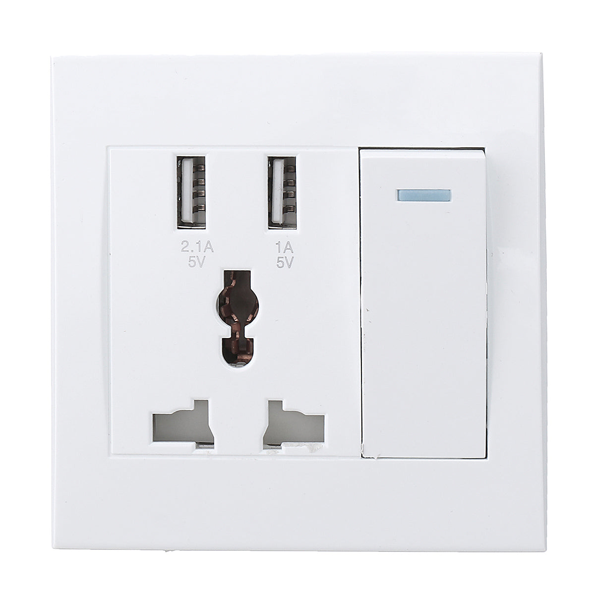 10a dubbele usb-stekker stopcontact muur ac dc lader schakelaar stopcontact adapterpoort