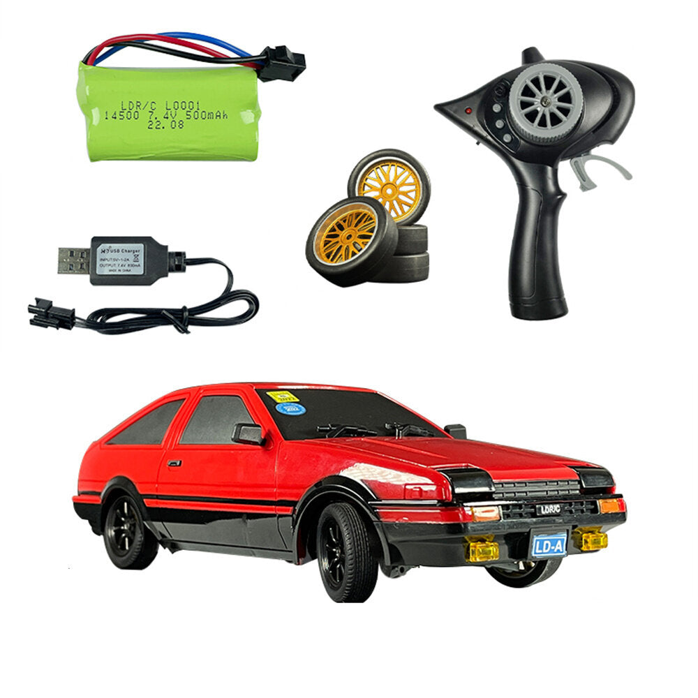 ldrc ld-a86p rtr 1/18 2.4g rwd rc auto drift voertuigen flip led-verlichting volledig proportionele gecontroleerde modellen speelgoed