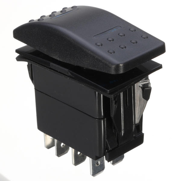 12v 24v led marine 7pin dpdt aan-uit aan 2 lichten rocker switch rv boat universal