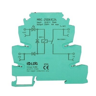 24v relaisbord solid state-relais mrc-25d61c24 tussenrelais ultradunne relaismodule