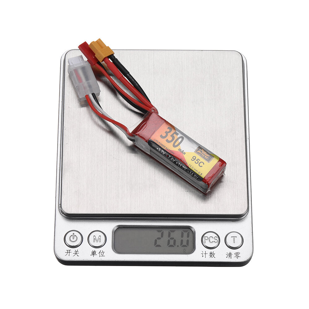 zop power 7.4v 350mah 95c 2s lipo-batterij xt30 jst-stekker voor rc drone