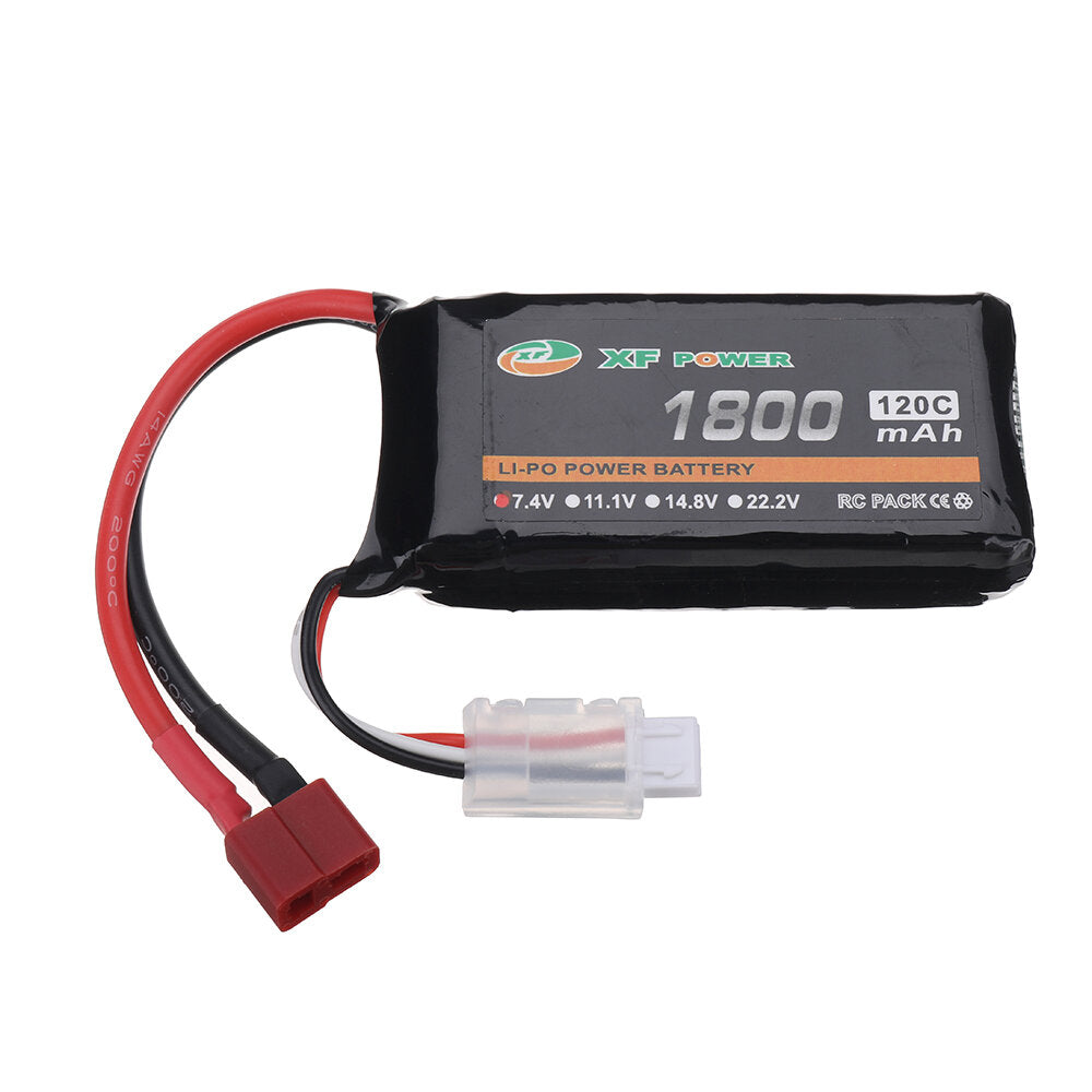 xf power 7.4v 1800mah 120c 2s lipo batterij t deans plug voor rc drone